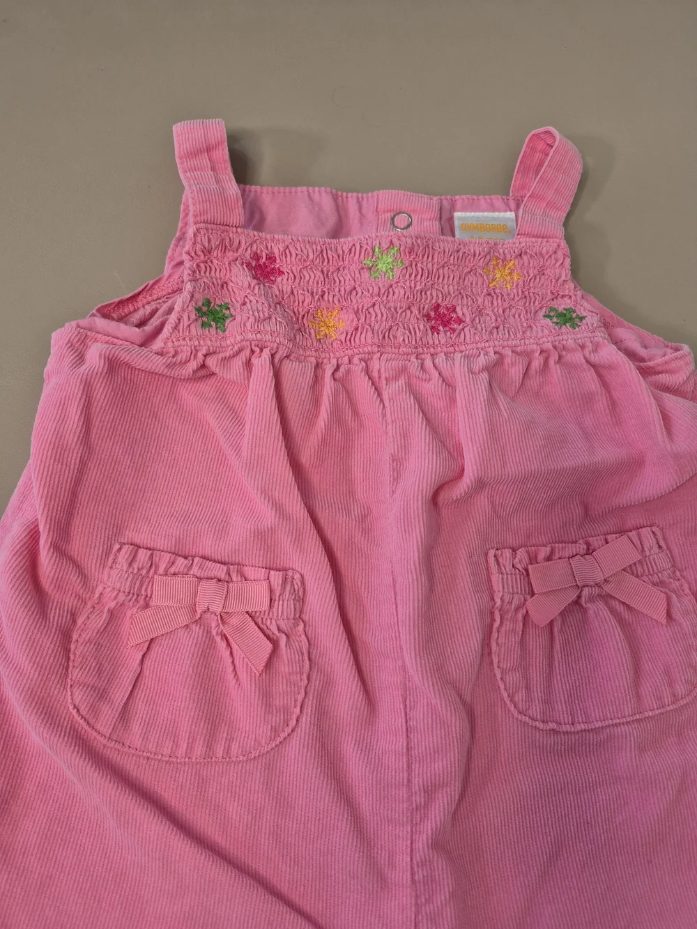 Gymboree Pink Corduroy Scottie Dog Romper 3-6 Months